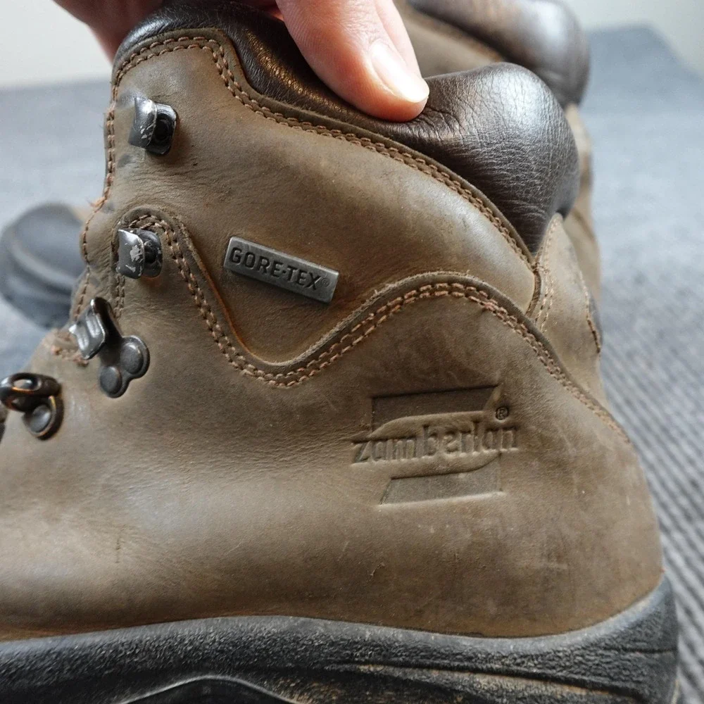 Zamberlan Civetta Boots Mens 10.5 Brown Leather Goretex Vibram Hiking Italy